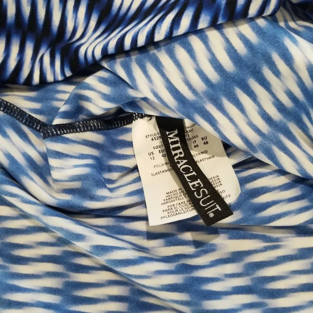 Miraclesuit Hypnotique Kami Tankini Swim Top Size 12